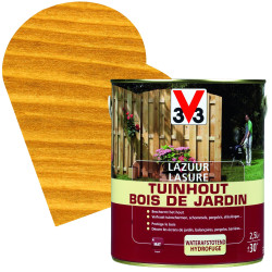 Lasure Bois de jardin brun clair mate 2,5 L V33