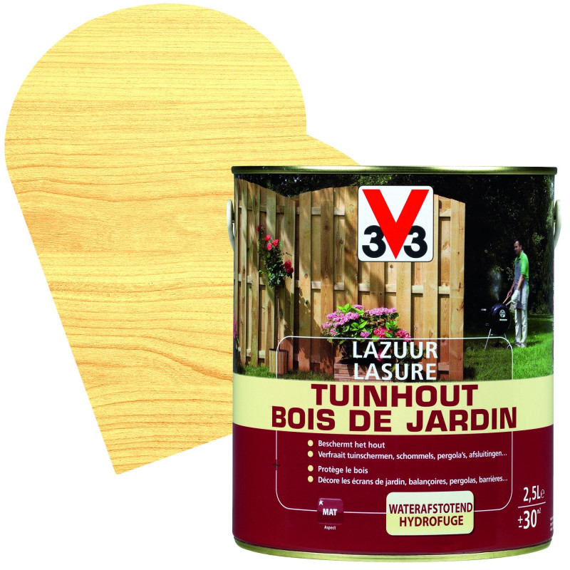 Lasure Bois de jardin incolore mate 2,5 L V33