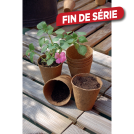 Godet de culture Growing Pot 100 % biodégradable rond Ø 8 cm 18 pièces NORTENE