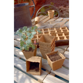Godet de culture Growing Pot 100 % biodégradable carré 8 x 8 cm 14 pièces NORTENE