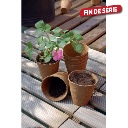 Godet de culture Growing Pot 100 % biodégradable rond Ø 6 cm 24 pièces NORTENE