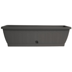 Balconnière Terraflor anthracite 80x20x18 – Idéale pour balcon | WIBO