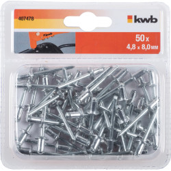Rivet 4,8 x 8,0 mm 50 pièces – Fixation Solide | KWB