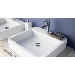 Vasque à poser carrée en céramique