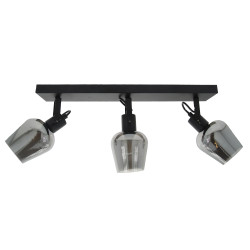 Spot Bergamo noir 3 x 40 W MEO