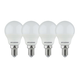 Ampoule boule LED E14 blanc chaud 470 lm 4,5 W 4 pièces SYLVANIA