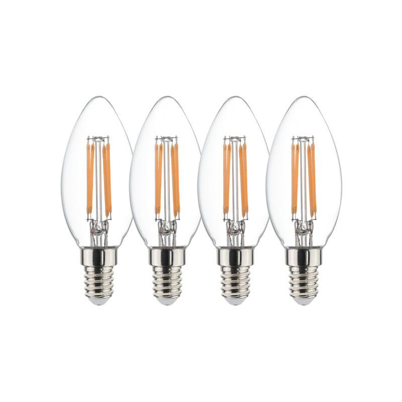 Ampoule flamme LED E14 blanc chaud 470 lm 4,5 W 4 pièces SYLVANIA