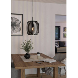 Suspension Romazzina noire Ø 32,5 cm E27 40 W EGLO Suspension Romazzina noire Ø 32,5 cm E27 40 W EGLO