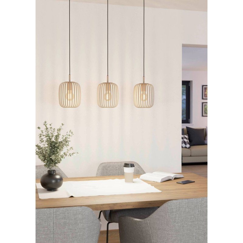 Suspension Romazzina sable Ø 32,5 cm E27 3 x 40 W EGLO Suspension Romazzina sable Ø 32,5 cm E27 3 x 40 W EGLO
