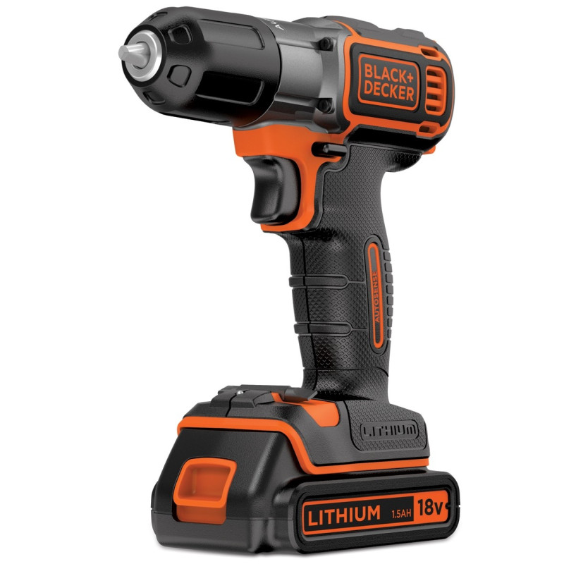 Perceuse sans-fil 18V - ASD184KB-QW - BLACK+DECKER