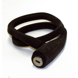 Antivol à mémoire de forme Ø 12 mm noir à combinaison