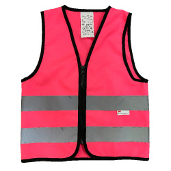 Gilet de sécurité rose pour enfant 4 - 7 ans