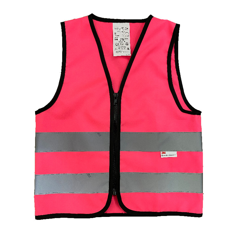 Gilet de sécurité rose pour enfant 4 - 7 ans