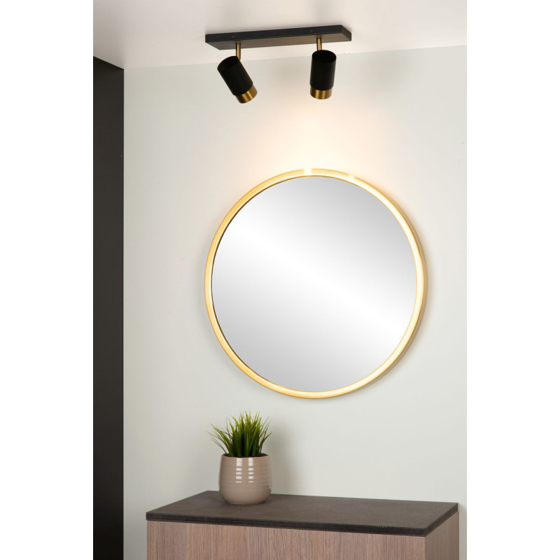 Spot Floris noir et or GU10 2 x 40 W LUCIDE Spot Floris noir et or GU10 2 x 40 W LUCIDE