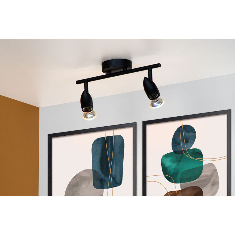 Spot Caro noir GU10 2 x 5 W LUCIDE Spot Caro noir GU10 2 x 5 W LUCIDE
