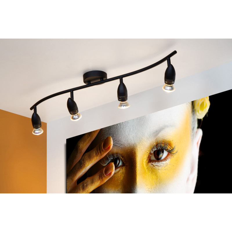 Spot Caro noir GU10 4 x 5 W LUCIDE Spot Caro noir GU10 4 x 5 W LUCIDE