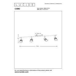 Spot Caro noir GU10 4 x 5 W LUCIDE Spot Caro noir GU10 4 x 5 W LUCIDE