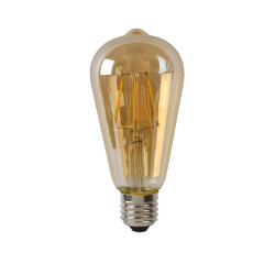 Ampoule à filament ambrée LED E27 blanc chaud 600 lm Ø 6,4 cm 5 W LUCIDE Ampoule à filament ambrée LED E27 blanc chaud 600 lm Ø 6,4 cm 5 W LUCIDE