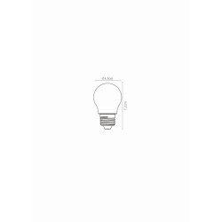 Ampoule à filament mate LED E27 blanc chaud 400 lm Ø 4,5 cm 4 W LUCIDE Ampoule à filament mate LED E27 blanc chaud 400 lm Ø 4,5 cm 4 W LUCIDE