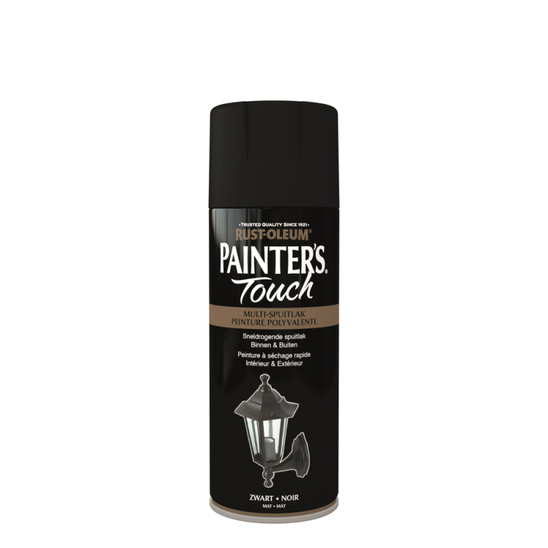 Laque en spray Painter's Touch noir mat 0,4 L RUST-OLEUM