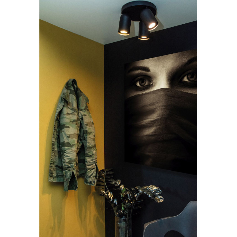 Spot Punch noir GU10 3 x 35 W LUCIDE Spot Punch noir GU10 3 x 35 W LUCIDE