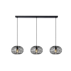 Suspension Manuela noir E27 3 x 40 W LUCIDE
