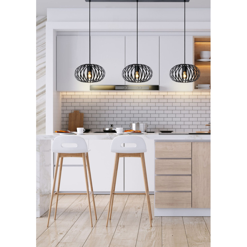 Suspension Manuela noir E27 3 x 40 W LUCIDE Suspension Manuela noir E27 3 x 40 W LUCIDE