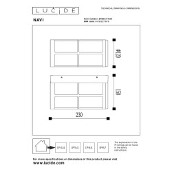 Applique murale extérieure Navi anthracite E27 18 W LUCIDE Applique murale extérieure Navi anthracite E27 18 W LUCIDE