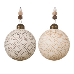 Boule de Noël Verre Losanges Ø 8cm – Lot 3 Pièces | DECORIS