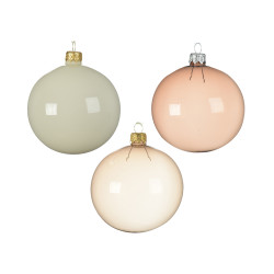 Boule de Noël Verre Transparent Ø 8 cm – Déco Festive | DECORIS