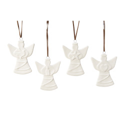 Ange en porcelaine à suspendre – Déco festive | DECORIS

