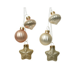 Figurine verre à suspendre perle – Déco festive | DECORIS

