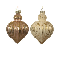 Boule de Noël Verre Oblongue – Déco Vintage | DECORIS