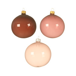 Boule de Noël en verre transparente Ø 8 cm – Déco festive | DECORIS