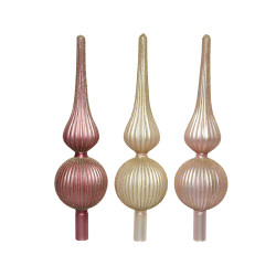 Cimier en verre uni Ø 8 x 31 cm – Déco festive