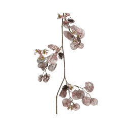 Guirlande extérieure feuilles vieux rose 1,3m – Déco festive

