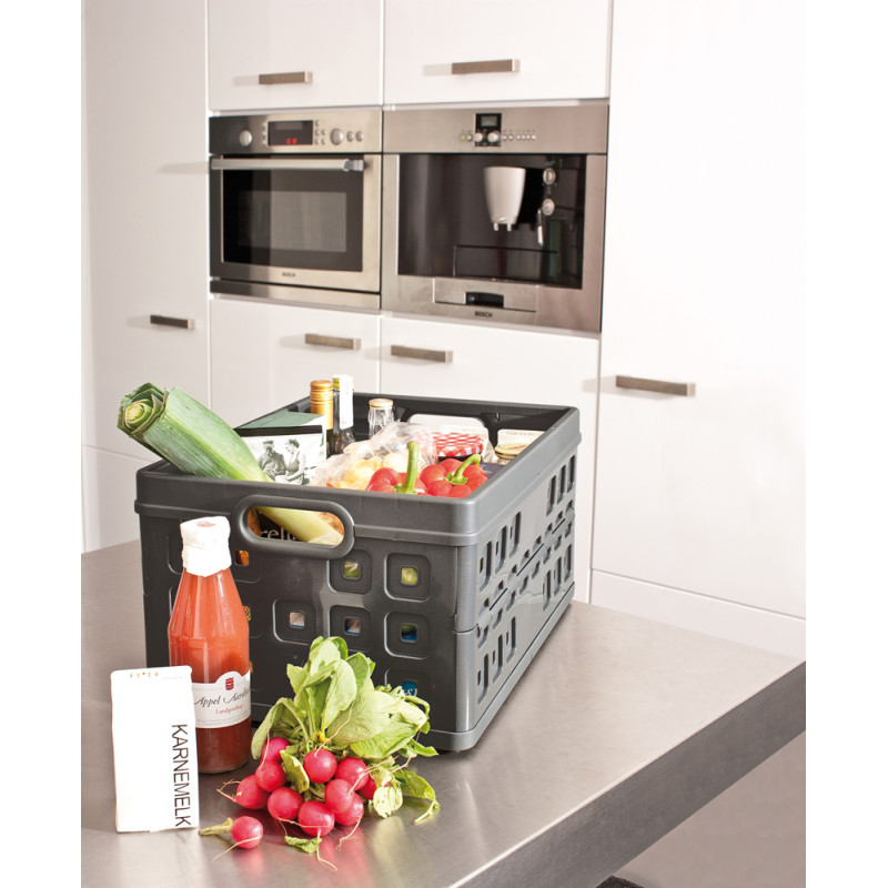 Box de rangement pliante Square anthracite 32 L SUNWARE