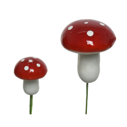 Champignon mousse rouge et blanc Ø 3 cm – Déco Noël | DECORIS