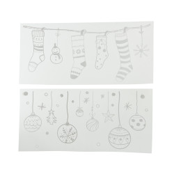 Autocollant de Noël PVC 49 x 23 cm DECORIS – Ambiance festive