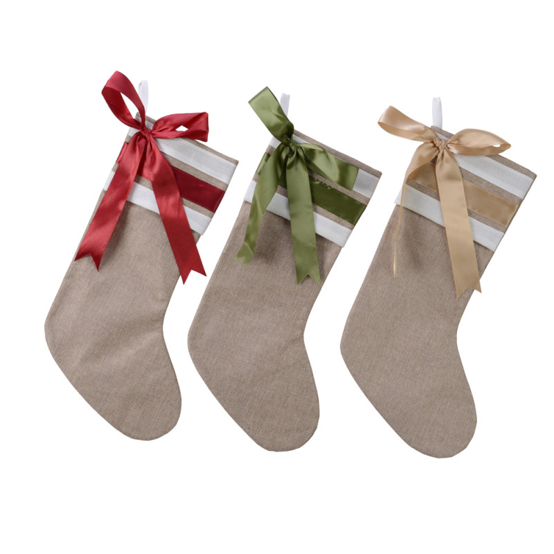Lot De 4 Chaussettes De Noël Personnalisables – 46cm, Avec étiquettes Nominatives, Pour Déco Et Cadeaux