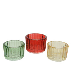 Photophore en verre DECORIS – Ambiance festive | DECORIS