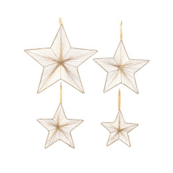 Étoile Nylon Dorée Ø15cm – Déco Suspendue Festive

