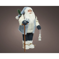 Père Noël Lanterne Bâton 30cm – Déco Magique | DECORIS

