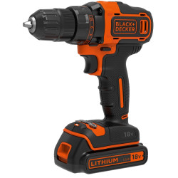 Perceuse-visseuse sans fil 18V avec chargeur et 2 batteries - BDCDD186KB-QW - BLACK+DECKER