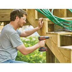 Perceuse-visseuse sans fil 18V avec chargeur et 2 batteries - BDCDC18KB-QW - BLACK+DECKER