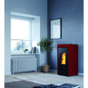 Poêle à pellets Hydro Teramo rouge 17 kW INVICTA