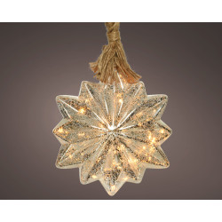 Étoile LED Verre Suspendre – Ambiance Noël | LUMINEO

