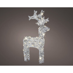 Renne Acrylique LED 89cm – Déco Noël Lumineuse | LUMINEO