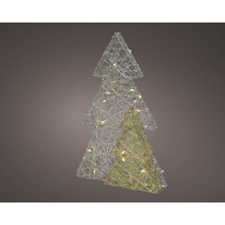 Sapin Fil Métallique LED Blanc Chaud – Déco Magique | LUMINEO