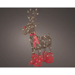 Renne LED Résine Tressée – Déco Noël Lumineuse | LUMINEO